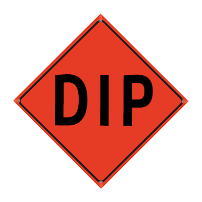 36" Non-Reflective Orange Vinyl Roll-Up Sign