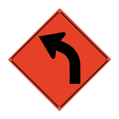 36" Non-Reflective Orange Vinyl Roll-Up Sign