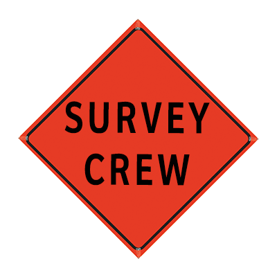 36" Non-Reflective Orange Vinyl Roll-Up Sign