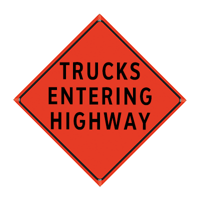 36" Non-Reflective Orange Vinyl Roll-Up Sign