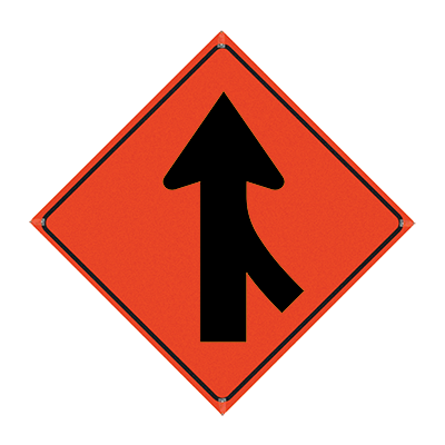 36" Reflective Orange Vinyl Roll-Up Sign