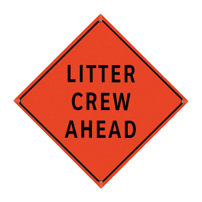 36" 3M R64 Reflective Orange Vinyl Roll-Up Sign