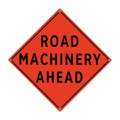 36" 3M R64 Reflective Orange Vinyl Roll-Up Sign