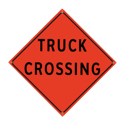 36" 3M R64 Reflective Orange Vinyl Roll-Up Sign