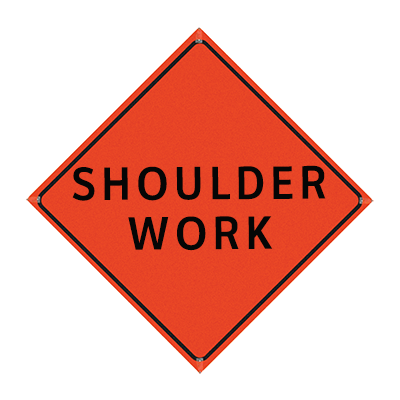 36" 3M R64 Reflective Orange Vinyl Roll-Up Sign