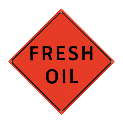 48" Non-Reflective Orange Vinyl Roll-Up Sign