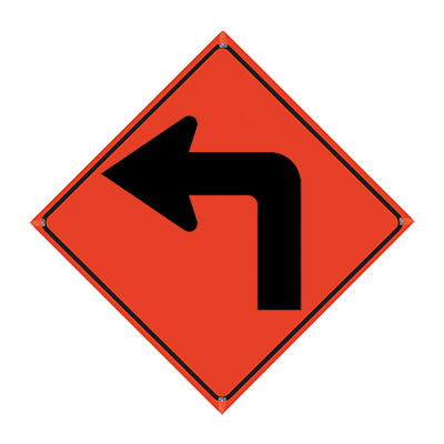 48" Non-Reflective Orange Vinyl Roll-Up Sign