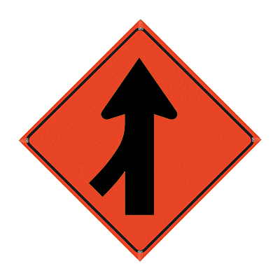 48" Non-Reflective Orange Vinyl Roll-Up Sign