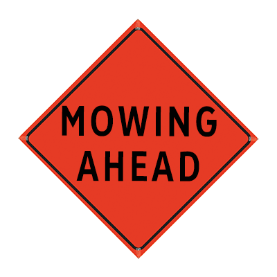 48" Non-Reflective Orange Vinyl Roll-Up Sign