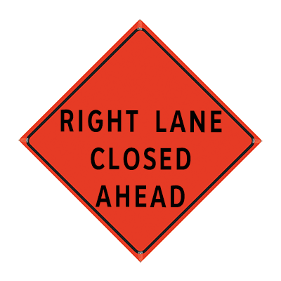 48" Non-Reflective Orange Vinyl Roll-Up Sign