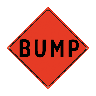 48" 3M R64 Reflective Orange Vinyl Roll-Up Sign