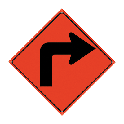 48" 3M R64 Reflective Orange Vinyl Roll-Up Sign