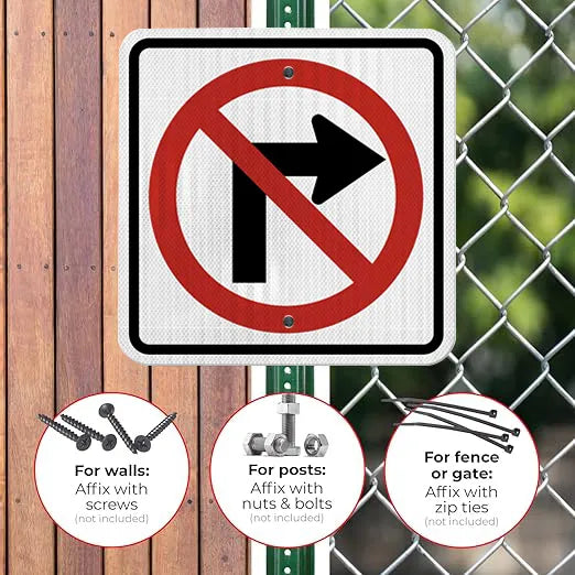 Do Not Turn Right Sign-3