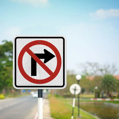 Do Not Turn Right Sign-4