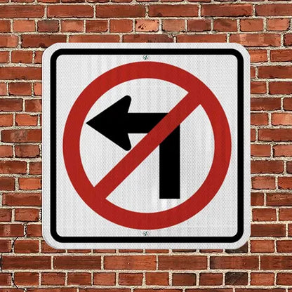 Do Not Turn Left Sign-4