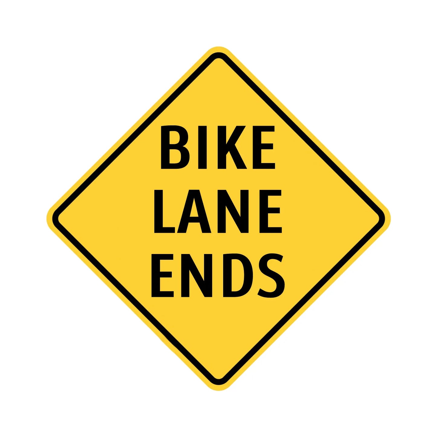 Bike Lane Ends Sign-1