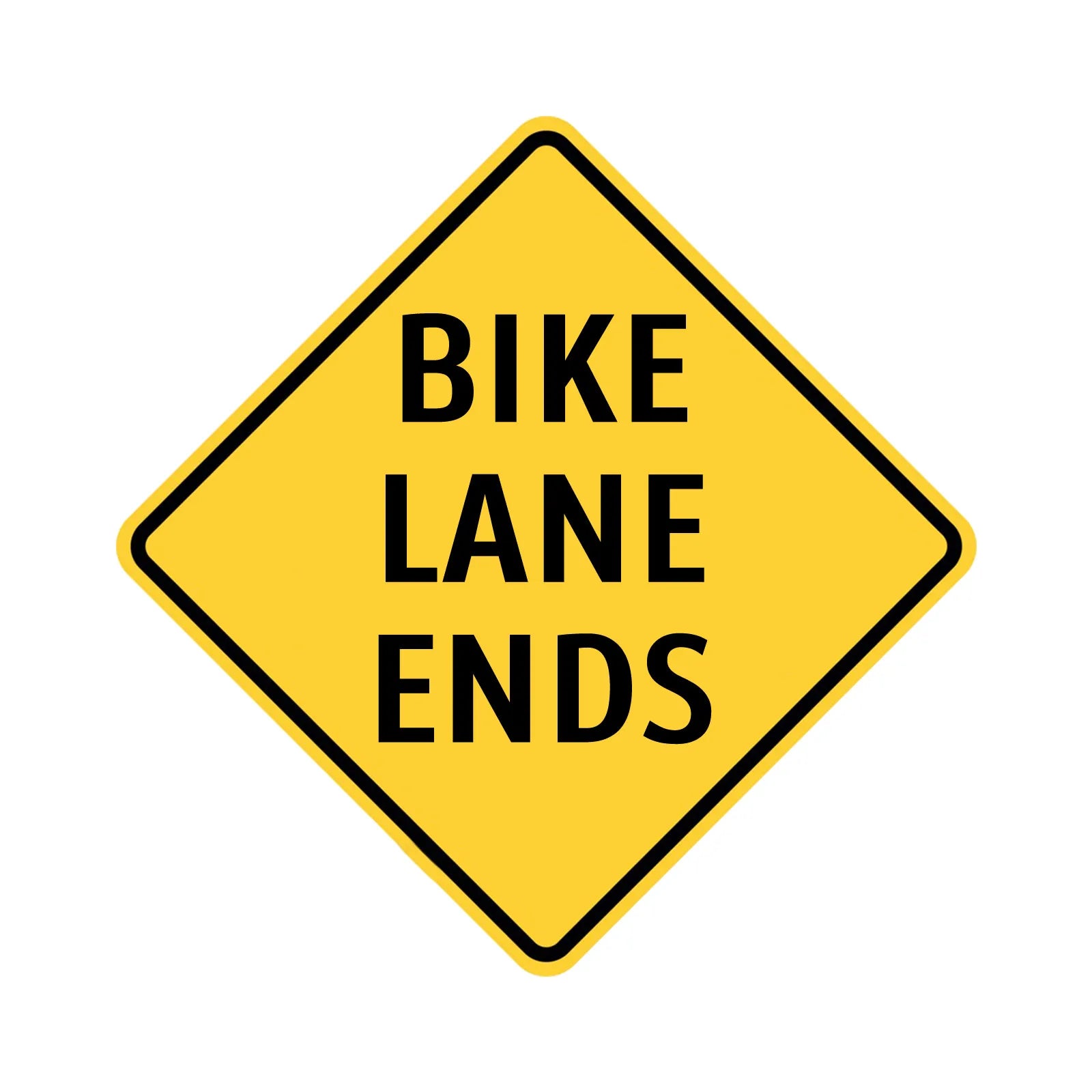 Bike Lane Ends Sign-1