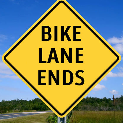 Bike Lane Ends Sign-5