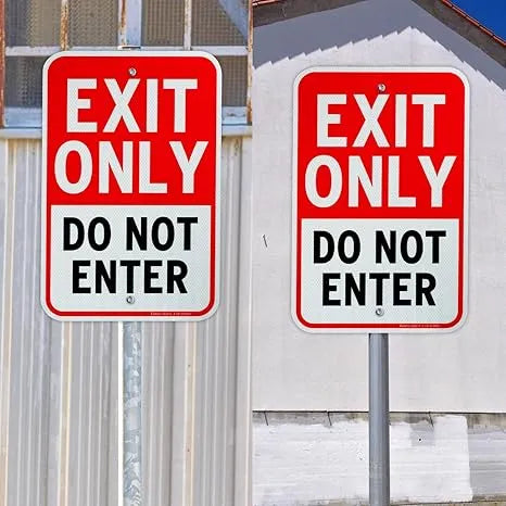 Exit Only Do Not Enter Sign-5